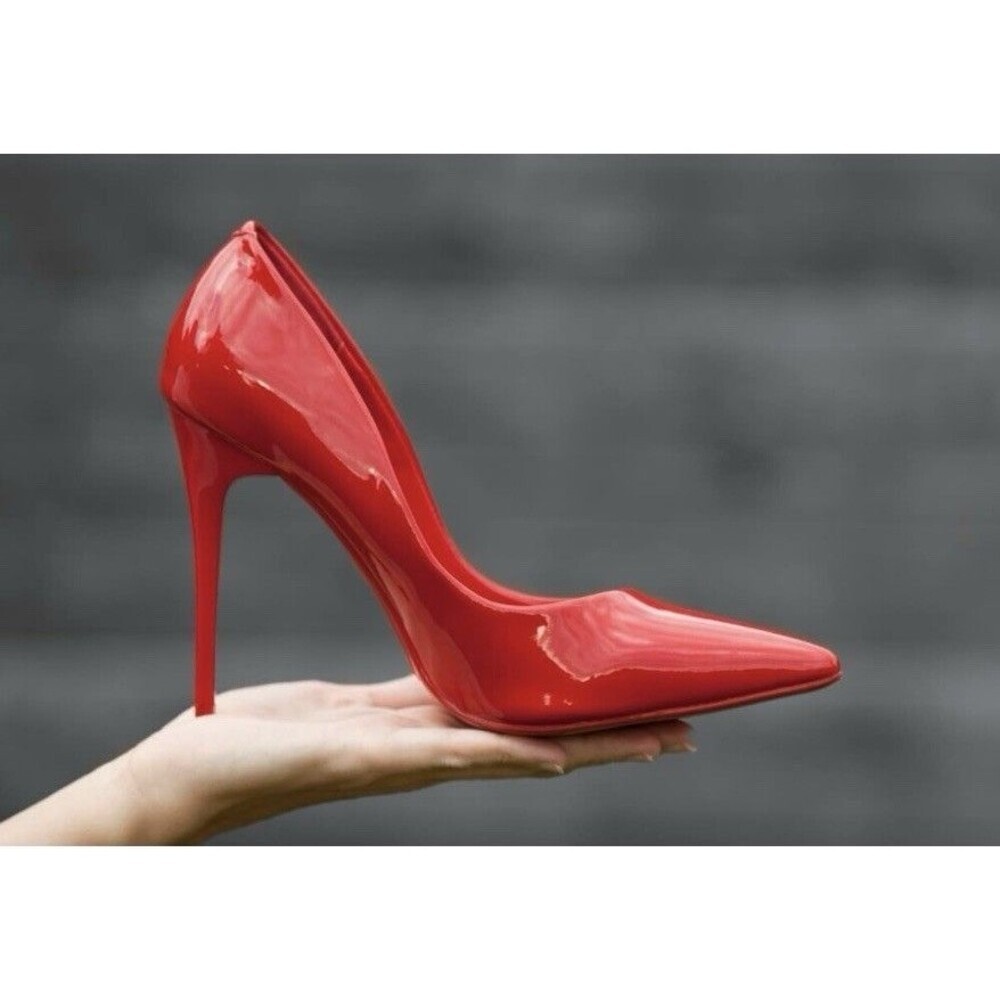Daily Shoes Paris-01 Red Patent Pointed Toe Stiletto Pumps Womens Size 7.5 NIB